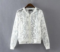 Bomberka damska koronka koronkowa krtka wiosenna narzutka bluza glamour