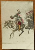 Zestaw 4 starych pocztówek z motywami kawalerskimi Ręcznie podkolorowane ne