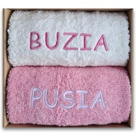 RĘCZNIKI Z HAFTEM BUZIA PUSIA – PREZENT NA WALENTYKI PREMIUM