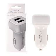 Ładowarka Samochodowa USB-A 2x 2.4A + Kabel USB – KabelDirekt 547, Biała