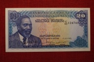KENIA 20 SHILLINGS P-17 1978 UNC, RZADKI