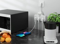 Listwa 3 gniazda Stacja ładująca USB Długi przewód do biura do domu