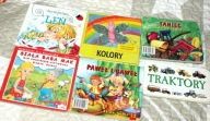 LEŃ , TANIEC, traktory 6 książek dla maluchów twarda okladka, zestaw 7