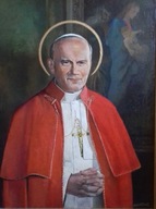 Papież Ojciec Św. Jan Paweł II portret Papieża olej na płótnie