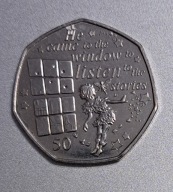 Wyspa Man 50 pensów 2020r. Piotruś Pan - Piotruś Pan w oknie