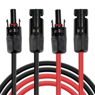Kabel solarny przedłużacz 4mm2 1m 12AWG/1500V Wodoodporny