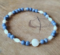 Bransoletka ochronna Wenus (Koral niebieski Masa perłowa)