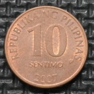 *FILIPINY [0871]*10 centymów 2007 Godło REPUBLIKA NG PILIPINAS *10 SENTIMO