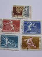 ZSRR - zawody sportowe 1967 roku - Mi. 3381-85 kasowane