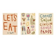 "Kulinarna Fiesta" – Komplet Zestaw Trzech Plakatów Kuchennych