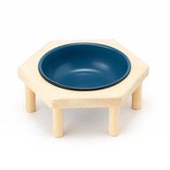 Drewniana podstawa miska ceramiczna elegancka miska dla psa / kota