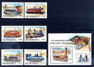 A17165)Kolejnictwo: Nicaragua 2579 - 2584** + Bl 165**