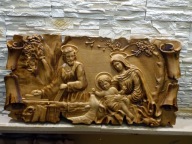 Swieta Rodzina Plaskorzezba Drewno