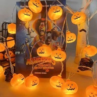 Girlanda Halloweenowa Pomarańczowe Dynie 6m Lampki Dynie
