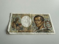 ! 200 franków Francja 1987; P#155; stan VF MONTESKIUSZ !