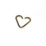 Kolczyk do ucha serce z niobu, rozginane 1,2/11 mm dla alergików brąz