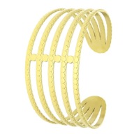 86877 Bransoletka złota stal chirurgiczna bangle 60/30 MM