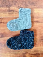 Kapcie wełniane wysokie Skarpetki damskie ciepłe kapciuszki