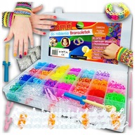 GUMKI DO ROBIENIA BRANSOLETEK BIŻUTERII DUŻY ZESTAW XXL DLA DZIECI 6800 szt