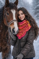 BESTSELLER_PRZEPIĘKNA WEŁNIANA MIĘKKA CIEPŁA W 3D SZYDEŁKOWA CHUSTA BOHO