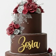 TOPPER na tort URODZINY DOWOLNE IMIĘ lustro złote toper dekoracje ozdoba