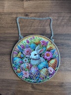 WOŚP - Ozdoba z królikiem do powieszenia - haft diamentowy - nowy