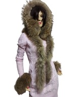 obszycie kaptura FUTRO z LISA jenota 75 + obszycie kurtki i rękawków