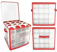 PUDEŁKO DO PRZECHOWYWANIA 64 BOMBEK OZDÓB CHOINKI ORGANIZER BOŻE NARODZENIE