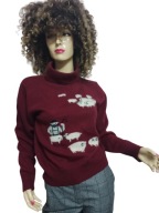 SWETER z wełną angorą pasterz z owcami 36/38