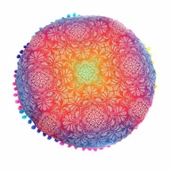Poduszka okrągła MANDALA siedzisko pufa poducha do medytacji indyjska indie