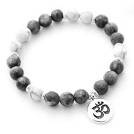 Bransoletka marmurek kamienie naturalne zawieszka