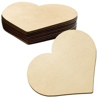 SERCE drewniane SERDUSZKA sklejka DIY podkładka decoupage 10cm - 10szt