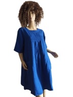 VERA TUCCI sukienka lniana mocny len kieszenie 40/42