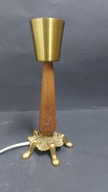 Stara Lampa drewno mosiądz vintage design skandynawia
