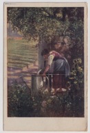 Szkółka rozsady ogród studnia wiejska lata 20 625k