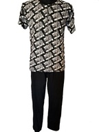 Piżama męska krótki rękaw DŁUGIE spodnie r. M