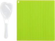 MATA SILIKONOWA DO SUSHI Z ŁYŻKĄ DO RYŻU – ZESTAW DO ROLKOWANIA ZIELONY