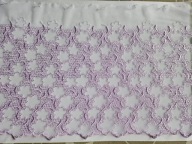 Haft elastyczny na tiulu fioletowy szerokość 18cm