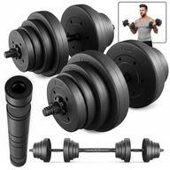 Hantle regulowane bitumiczne sztanga 40kg zestaw hantli 2x20kg SZTANGA