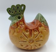 Kogut z ceramiki - pękaty grubasek - ciekawy inny - vintage kolekcjonerski