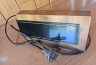 Zegar elektroniczny "Elektronika" PRL rosyjski drewniany sprawny