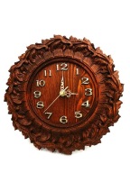 Zegar ścienny drewniany styl retro, okrągły, rustykalny ozdobny. Dwa kolory