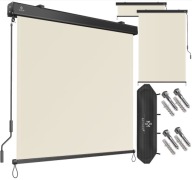 Pionowa Markiza roleta 140 x 250cm beżowa z korbą K165