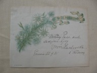 POZNAŃ przedw. OZDOBNY TELEGRAM-CEGIEŁKA NA CEL DOBROCZYNNY LITOGRAFIA 1925