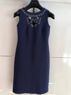 SAVIDA_GRANATOWA ELEGANCKA SUKIENKA 36/38 STAN BDB