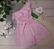 Śliczny kombinezon letni w paski 104-110cm 4lata