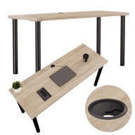 BIURKO DO BIURA GABINETU Dąb Sonoma 120x60 cm REGULOWANE71-74cm FURIMI