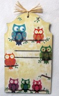 Robótkownia Wieszak deseczka podkładka kalendarz Sowy