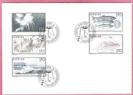 Szwecja 1979, FDC ryby rybołówstwo połowy morskie statek, grawer Cz. Słania
