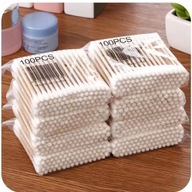 100 sztuk zapas waciki Patyczkiuszu kosmetyczne higieniczne woreczku